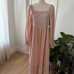 Pink long sleeve dress